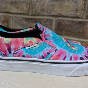 Vans Tie-Dye Slip-On Sneakers - Pink & Blue